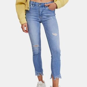 Free People Great Heights Frayed Hem Jeans